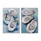 Stupell Industries Oysters on the Half Shell 2 pc Canvas Wall Art Set Design by Petal Prints Design